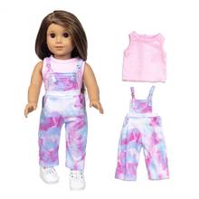 Roxo macacão roupas terno roxo roupas se encaixa para a menina americana 18 "boneca menina americana alexander boneca melhor presente 2024 - compre barato