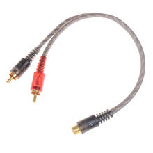 27cm Car Audio 1RCA Female To 2RCA Male Y Splitter Cable Converter Cord Adapter Cable For Car Audio System MP3 For Phone 2024 - buy cheap