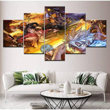 Imagens de arte de parede de lona anime mangá, 5 peças figuras posteres e impressões decoração de casa sala de estar moderno pinturas de parede 2024 - compre barato