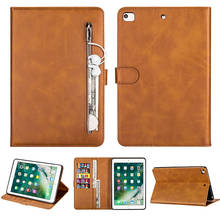 Auto Wake UP Flip Case for iPad mini 1 2 3 4 5 Zipper Wallet Leather Case For iPad mini 1 2 3 4 5 With 5 Card Slots 2024 - compra barato