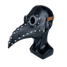 Best New Funny Medieval Steampunk Plague Doctor Bird Mask Latex Punk Cosplay Masks Beak Adult Halloween Event Cosplay Props 2024 - compre barato