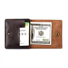 Genuine Leather Wallet Man Handmade Men Wallets Cow Genuine Leather Brown Short Wallet Men Genuine Leather With Card Holder 2024 - buy cheap