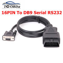 1.1M OBD2 16Pin to DB9 Serial RS232 Female Car Accessories OBD2 16PIN Extension Connector Right Angle Adapter RS232 OBD2 2024 - compre barato