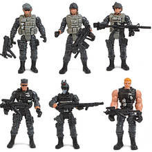 Figuras de ação série militar de 6 tamanhos, figuras de brinquedo com articulações móveis, modelos de soldado antiexplosão, brinquedos com armas para meninos, presentes 2024 - compre barato