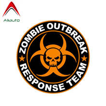 Aliauto Classic Car Sticker Zombie Outbreak Response Team Orange Reflective Pvc Decal for Peugeot Skoda Volvo Honda,9cm*9cm 2024 - buy cheap