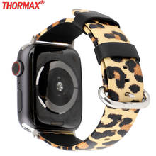 Leather Strap for Apple Watch Band 44mm 42mm 40mm 38mm Men/Women Leopard Fashion Bracelet for iWatch Series 5 4 3 2 Watchband 2024 - buy cheap