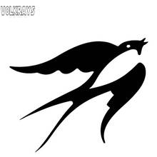 Volkrays Personality Car Sticker Swallow Decor Pattern Accessories Reflective Waterproof Vinyl Decal Black/Silver,11cm*14cm 2024 - buy cheap