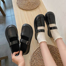 Lolita sapatos mary jane femininos, fivela preta plataforma casual retrô para meninas, 2021 2024 - compre barato