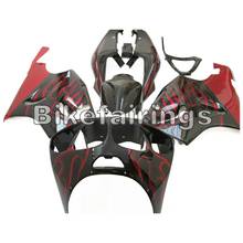 For ZX-7R 1996 97 98 99 00 01 02 2003 ABS Plastic Fairing Kit Black and Red Flames Bodywork ZX7R 1996 - 2003 Cowlings 2024 - buy cheap