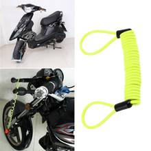 120cm Green Security Anti Thief Motorbike Motorcycle Wheel Disc Brake alarm lock & bag and reminder spring cable 2024 - buy cheap