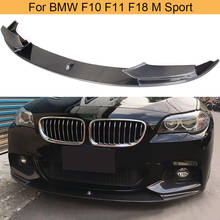 Car Front Bumper Lip Spoiler For BMW 5 Series F10 F11 F18 M Sport 2013 - 2016 Front Bumper Lip Spoiler Splitters Carbon Fiber 2024 - buy cheap