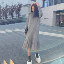 Winter Dress for Women Casual Maxi Dress Autumn Knitting Party Dress Loose Sweater Long Dresses Plus Size clothes maxi dresses 2024 - buy cheap