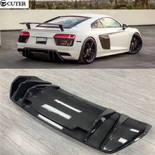 Car Styling R8 v Style Carbon Fiber Fiber Glass Rear Bumper Diffuser for Audi R8 Car Body Kit 16-18 2024 - buy cheap