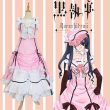 Anime Black Butler Kuroshitsuji Cosplay Ciel Phantomhive Lolita Dress Unisex Uniforms Costume Halloween Party Maid Dresses Hat 2024 - buy cheap