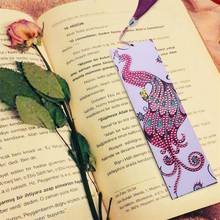 Special Shaped DIY peacock Diamond Painting Leather Bookmarks Tassel Book Marks Book Page Mark for Book School Office Supplies 2024 - buy cheap