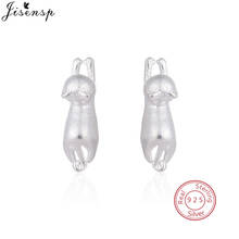 Tiny 925 Sterling Silver Cat Stud Earrings Women Brincos Cute Animal Kitten Earing Children Sterling-Silver-Jewelry S925 2024 - buy cheap