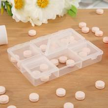 6Cells Portable Plastic Braille Medicine Tablets Clear Pill Storage Case Box Splitter Medicine Dispenser Weekly Pill Organizer 2024 - buy cheap