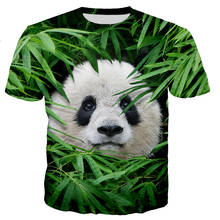 Camiseta animais panda preta branca masculina/feminina, camisetas estampadas 3d legais estilo casual streetwear 2024 - compre barato