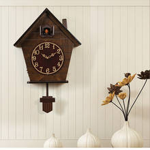 Reloj de pared Vintage grande de madera 3d para sala de estar, péndulo japonés, Reloj de cuco silencioso, temporizador, decoración del hogar, dormitorio, habitación de niños 2024 - compra barato