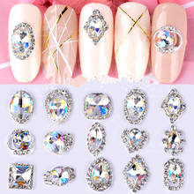 New 10pcs Charm Alloy Pearl Diamonds 3D Nail Art Decorations Shiny Crystal Jewelry Flatback Designs Manicure DIY Accessory 2024 - buy cheap