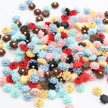 50pcs Flat Back Resin Flowers Ornament DIY Crafts Supplies Phone Shell Patch Arts Basteln Jewelry Hair Accessories Materials 2024 - buy cheap