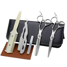 6" Professional Hairdressing Scissors Hairdresser Barber Scissors Hair Cutting Hair Clipper Comb Thinning Shears Haircutter Kit 2024 - buy cheap
