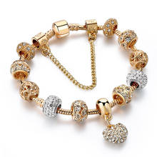 Роскошные хрустальные браслеты с сердечками и браслеты золотые браслеты для женщин ювелирные изделия Pulseira Feminina Браслет Подарки для женщин 2024 - купить недорого