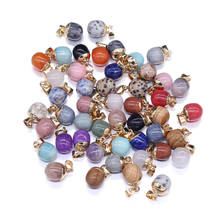 Pedra natural pingente em forma de feijão requintado charme para fazer jóias diy brinco colar pulseiras acessórios 13x18mm 2024 - compre barato