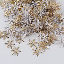 300 Pieces/Pack! Snowflakes Christmas Ornament Xmas Tree Hanging Decoration Holiday Garden Christmas Wedding Party Snowflake 2024 - buy cheap