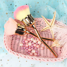 Cepillo de polvo para manicura, brocha de cabeza de rosa, brocha para colorete en polvo de Gel de moda, herramienta de Arte de uñas 2024 - compra barato