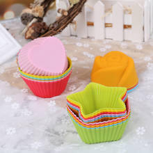 6 pcs Silicone Cake Cupcake Cup Cake Tool Bakeware Baking Silicone Mold Cupcake and Muffin Cupcake for DIY by Random Color 2024 - buy cheap