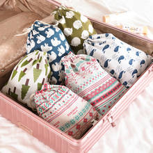 Bohemian style Travel Drawstring Cotton Linen Storage Bag Christmas Tree Gift Clothes Organizer Cosmetic Luggage storage Bag 2024 - buy cheap