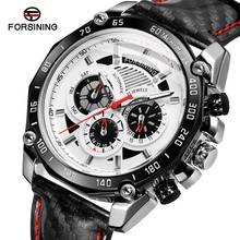 Casual Forsining Men Automatic Watch Leather Strap Skeleton Sport Mechanical Wristwatch Relogio Masculino 2024 - buy cheap