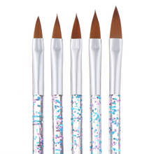 5pcs/set Nail Art Acrylic Liquid Powder Carving Painting Brush Flower Pattern Design 3D DIY Drawing Pen Manicure Tools