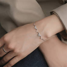 925 стерлингового серебра браслет с подвеской и геометрическим дизайном для женщин элегантые пары ювелирные изделия вечерние sl196 2024 - купить недорого
