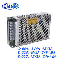 DIANQI-fuente de alimentación conmutada de doble salida, convertidor de CA y CC, D-60A, 60w, 5v, 12v, 24V, D-60B 2024 - compra barato