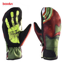 Boodun лыжные перчатки водонепроницаемые ветрозащитные флисовые теплые перчатки для сноуборда снегоходные перчатки зимние теплые уличные спортивные зимние перчатки 2024 - купить недорого