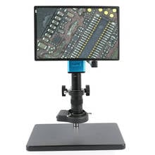HDMI Автофокус SONY IMX290 видеомикроскоп камера 180X цифровой электрический микроскоп комплект увеличительной линзы для SMD PCB ремонт припоя 2024 - купить недорого