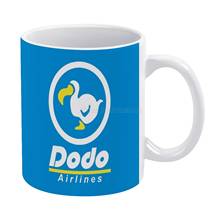 Dodo airlines caneca branca de café, caneca de café xícara de chá à noite, caneca de cerâmica de 330ml para jogos de animais cruzando a companhia aérea dodo 2024 - compre barato