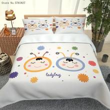 2/3 Pieces Ladybug Boy Girl Bedding Set 3D Print Lovely Cute Cartoon Duvet Cover Set Home Textile Bed Quilt Cover Pillowcase 2024 - buy cheap
