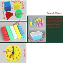 Relógio de contagem geométrica, tangram, matemáticas, montessori, ensino de crianças, aprendizado de matemática, atacado 2024 - compre barato