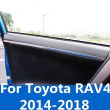 Car interior door armrest cover trim strip sticker accessories door trim interior door armrest For Toyota RAV4 2014-2018 2024 - buy cheap
