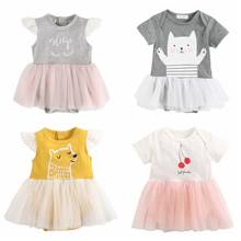 Sanlutoz Princess Baby Girls Bodysuits Summer Baby Clothes Cute Cartoon Newborn Bodysuit 2024 - buy cheap