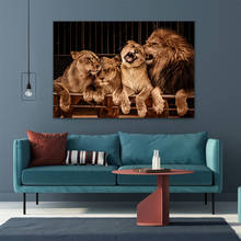 Tiger Lion Mom and Baby Wall Art Modern Home Decor Canvas Prints Animal Photo Printing for Shopify Drop Shipping Painting 2024 - buy cheap