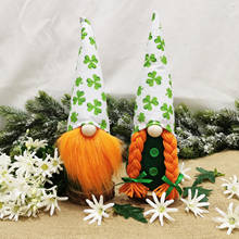 Muñeca trenzada de barba sin rostro, decoración navideña para el hogar, adorno colgante de árbol de Papá Noel, Año Nuevo 2021, Día de San Patricio 2024 - compra barato