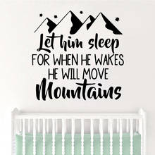 Cartoon Style let him sleep Wall Sticker Home Decoration Accessories For Kids Rooms Nursery Room Decor Art Mural 2024 - buy cheap