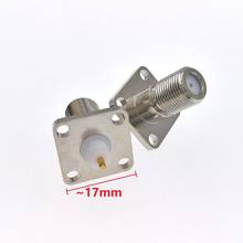 10pcs F Female With 4 Holes Flange PTFE Deck Solder Panel Mount RF Connector 2024 - buy cheap