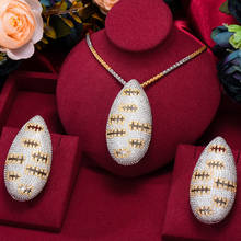 GODKI Luxury Bee Nest Egg  Necklace Earring Set Cubic Zircon Crystal CZ jewelry Sets for women Wedding India Bridal Jewelry Set 2024 - buy cheap
