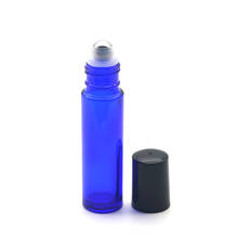 Frasco plástico preto do tampão do frasco do frasco 10cc do óleo essencial do perfume da fragrância vazia da garrafa de vidro do rolo 10ml 1 pces 2024 - compre barato