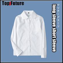 Branco algodão japonês estudante meninas da escola jk uniforme superior grande médio uniformes do ensino médio manga longa camisa branca 2024 - compre barato